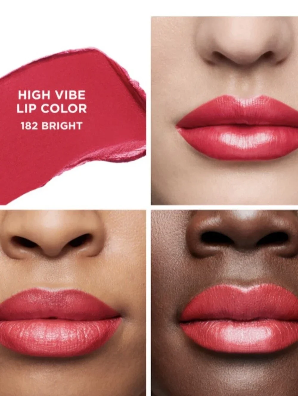 Laura Mercier High Vibe Lip Color: Bright (182 Crimson), .05oz, NIB